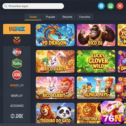 Ilustração de Explore slots e recompensas VIP no 76n