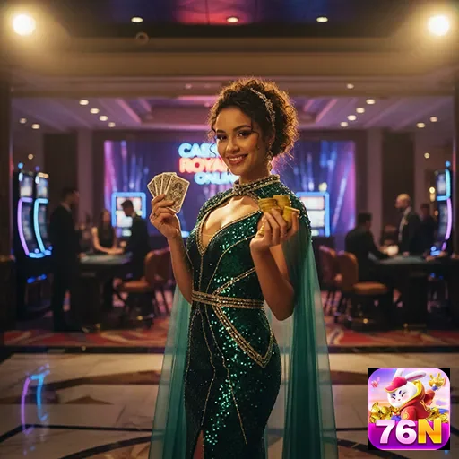 Ilustração de Explore slots e recompensas VIP no 76n